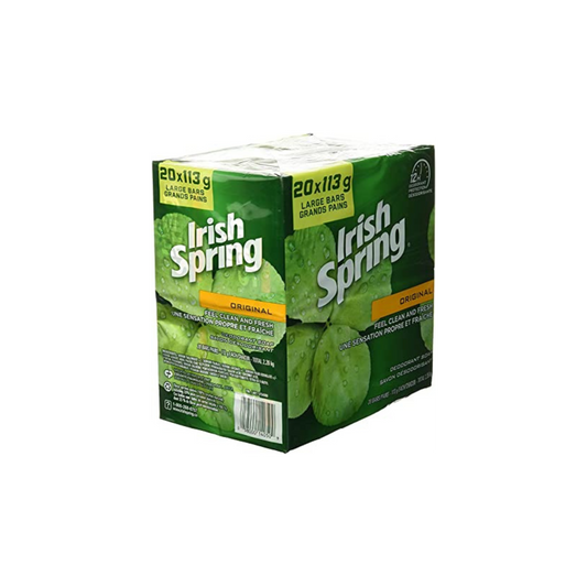 IRISH Spring Deodorant Soap (20 X 113 Gram) Net Weight, 2260 Gram